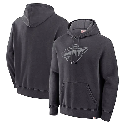 Sweat à capuche noir pour hommes Fanatics Minnesota Wild fabriqué au Canada