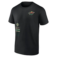 T-shirt noir Minnesota Wild Represent Fanatics pour hommes