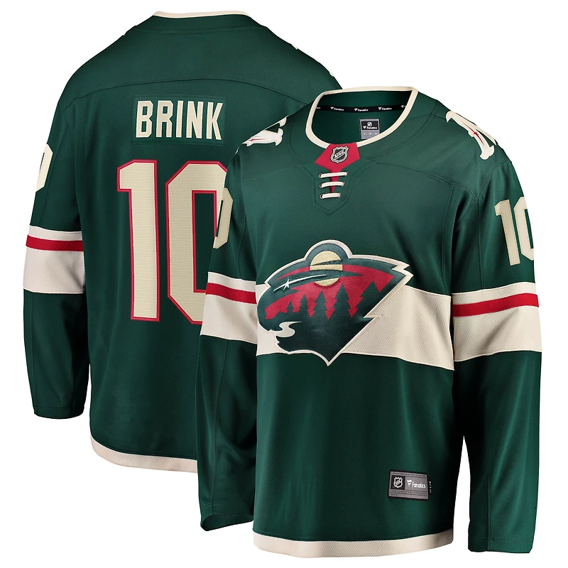 Maillot domicile vert Bobby Brink Minnesota Wild pour homme (Fanatics)