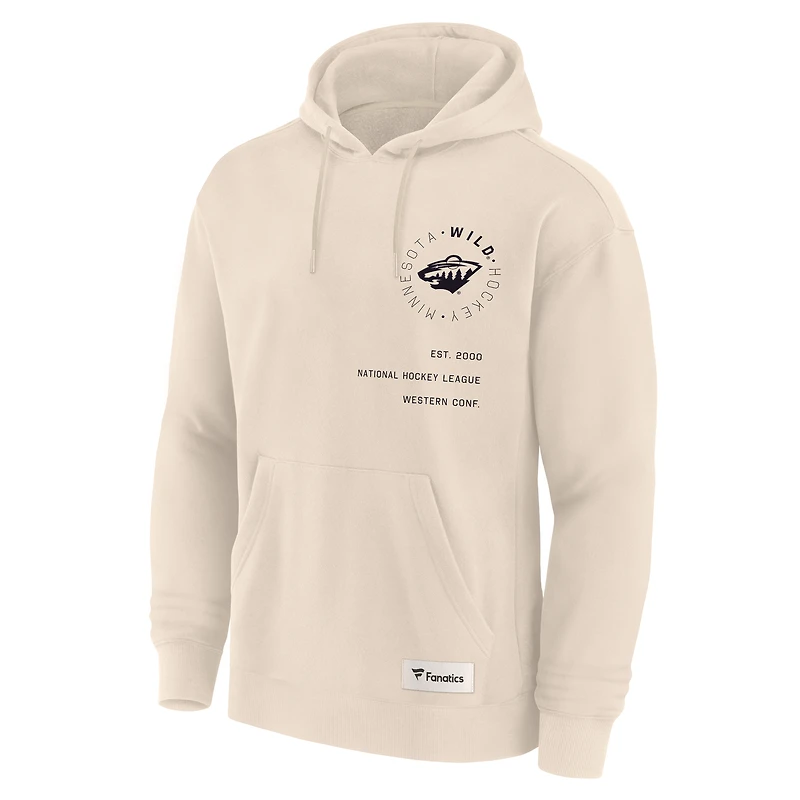 Sweat à capuche Fanatics crème pour homme Minnesota Wild Future Ground Info