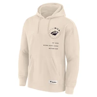 Sweat à capuche Fanatics crème pour homme Minnesota Wild Future Ground Info