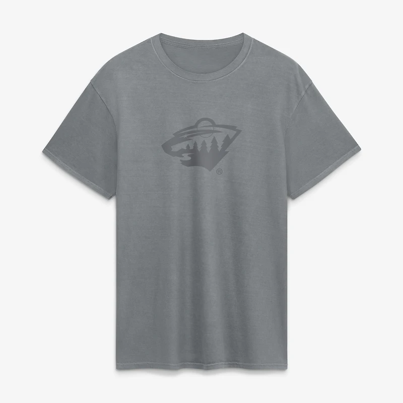 Men's Fanatics Gray Minnesota Wild Core Beach Wash T-Shirt