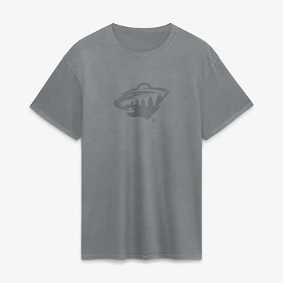Men's Fanatics Gray Minnesota Wild Core Beach Wash T-Shirt