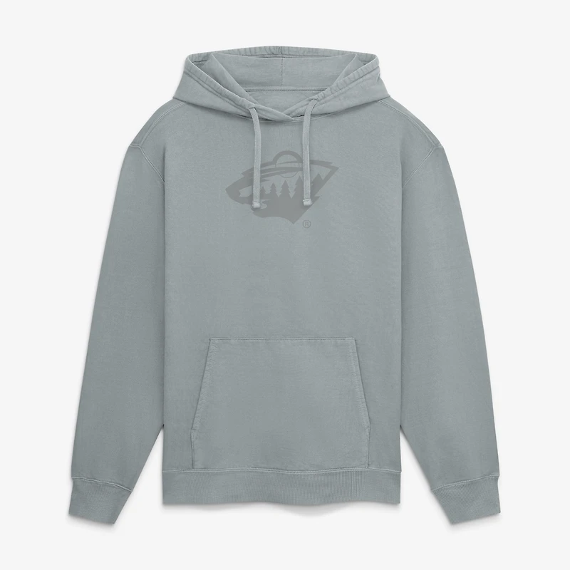 Sweat à capuche en polaire délavée grise Minnesota Wild pour homme de Fanatics