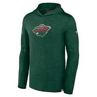 Sweat à capuche léger Fanatics Green Minnesota Wild Authentic Pro pour hommes