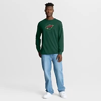 Men's Fanatics Green Minnesota Wild Authentic Pro Property Of Practice Long Sleeve T-Shirt
