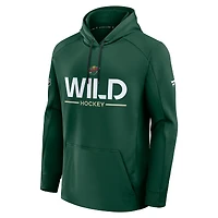 Men's Fanatics Green Minnesota Wild Authentic Pro Rink Hoodie