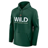 Sweat à capuche authentique Pro Rink Minnesota Wild vert Fanatics pour homme