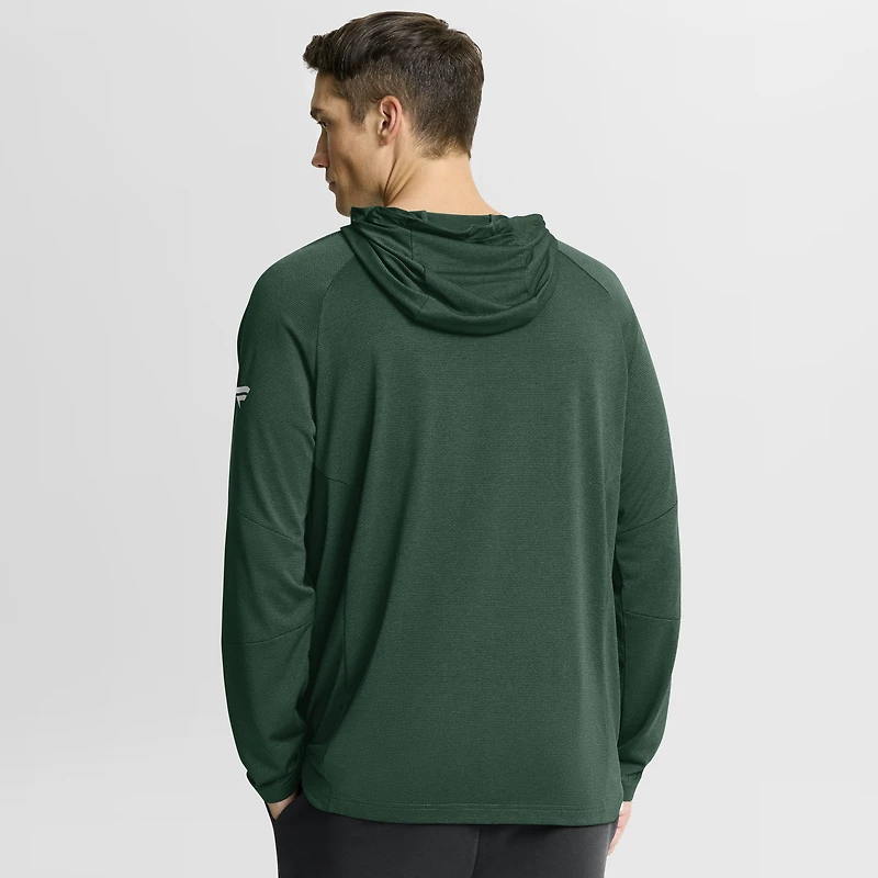 Men's Fanatics Green Minnesota Wild Authentic Pro Rink Raglan Hoodie