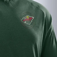 Men's Fanatics Green Minnesota Wild Authentic Pro Rink Raglan Hoodie
