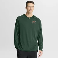 Sweat à capuche raglan authentique Pro Rink Minnesota Wild vert Fanatics pour homme