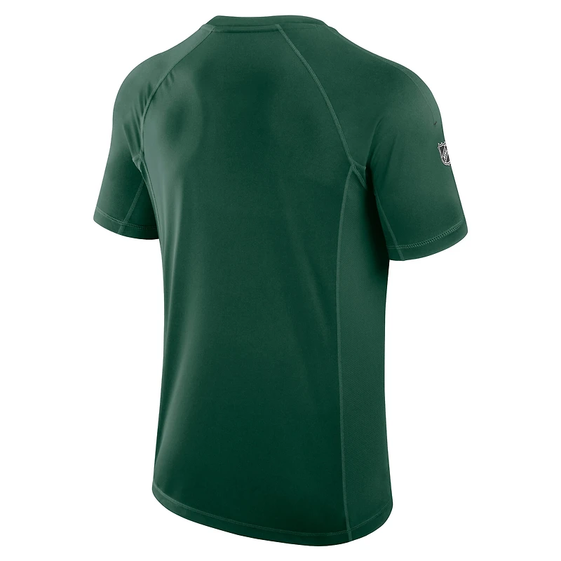 T-shirt technique authentique Pro Rink Minnesota Wild Fanatics pour homme, vert