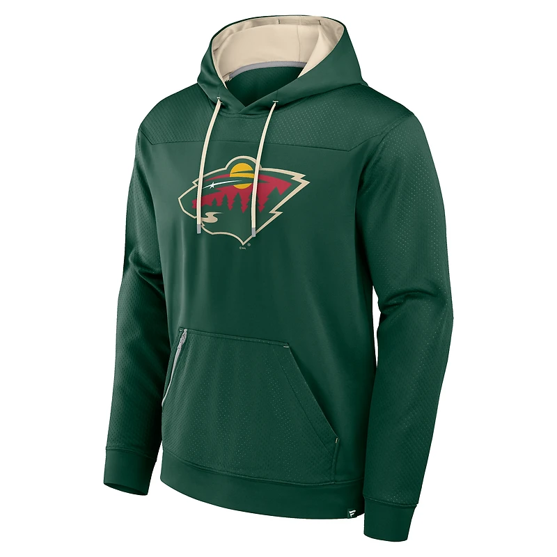 Sweat à capuche vert Minnesota Wild Defender pour homme Fanatics