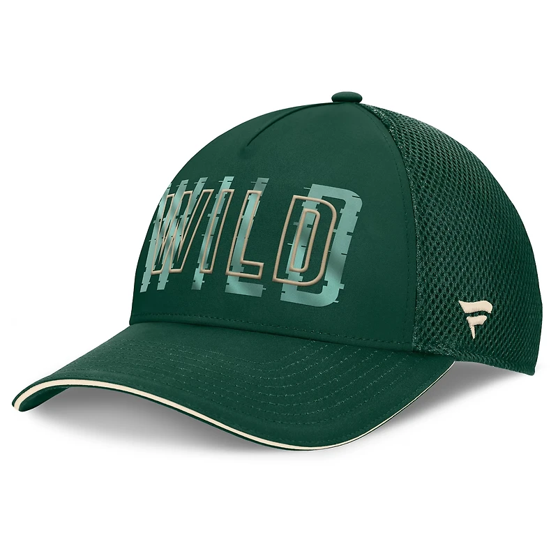 Casquette Fanatics pour homme, verte, Minnesota Wild Fundamental Flex