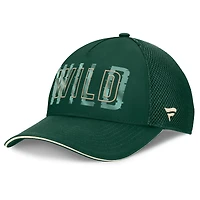 Casquette Fanatics pour homme, verte, Minnesota Wild Fundamental Flex