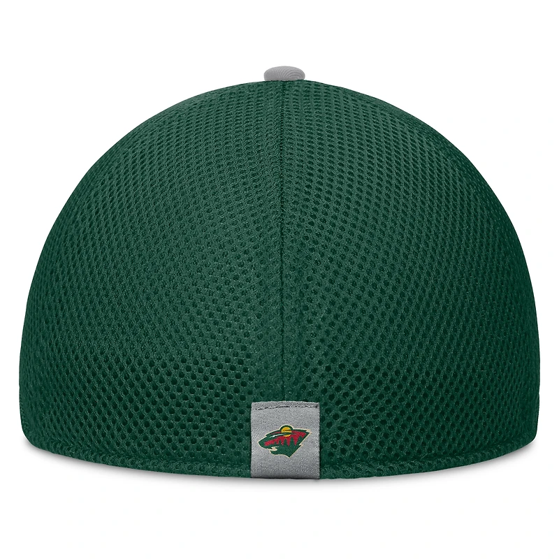 Men's Fanatics Green Minnesota Wild Fundamentals Span Flex Hat
