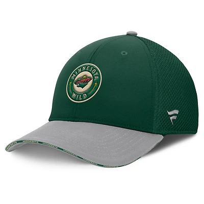 Men's Fanatics Green Minnesota Wild Fundamentals Span Flex Hat