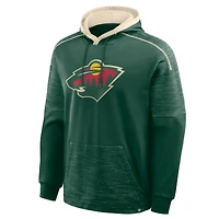 Men's Fanatics Green Minnesota Wild Goaltender Defender Pullover Hoodie