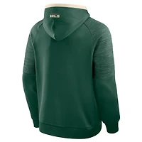 Sweat à capuche Fanatics vert Minnesota Wild pour homme, modèle gardien de but/défenseur