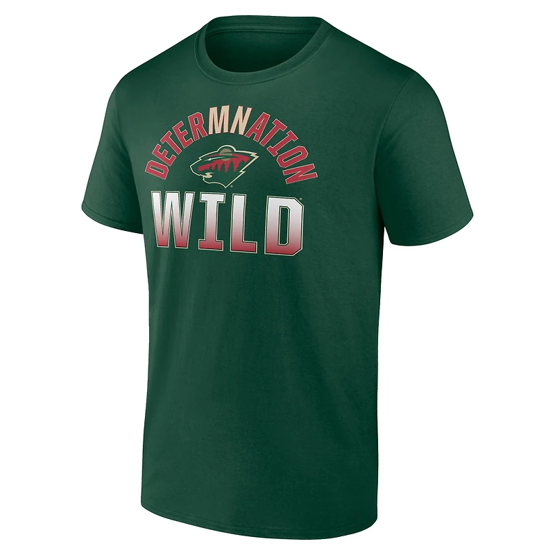 Men's Fanatics Green Minnesota Wild Open Net T-Shirt