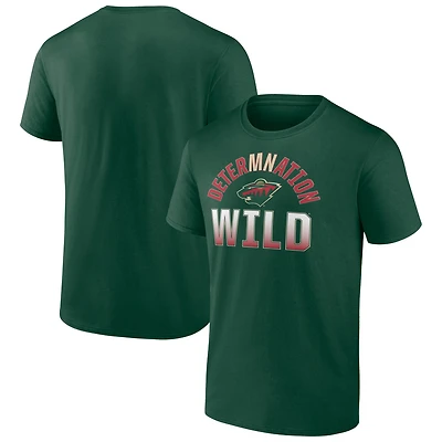 Men's Fanatics Green Minnesota Wild Open Net T-Shirt
