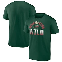 Men's Fanatics Green Minnesota Wild Open Net T-Shirt