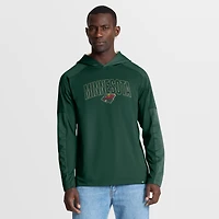 T-shirt à capuche manches longues pour homme Fanatics Green Minnesota Wild Penalty Shot