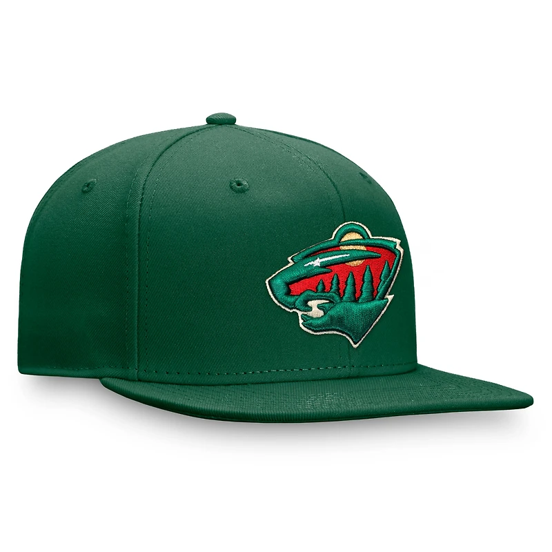 Men's Fanatics Green Minnesota Wild Primary Logo Snapback Hat