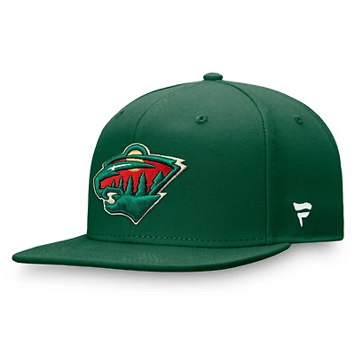 Men's Fanatics Green Minnesota Wild Primary Logo Snapback Hat