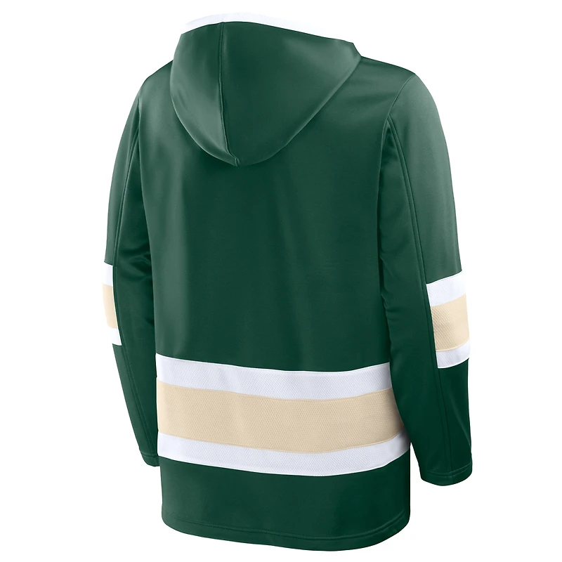 Men's Fanatics Green Minnesota Wild Prime Time Fleece Hoodie