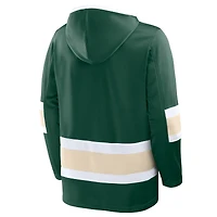 Men's Fanatics Green Minnesota Wild Prime Time Fleece Hoodie
