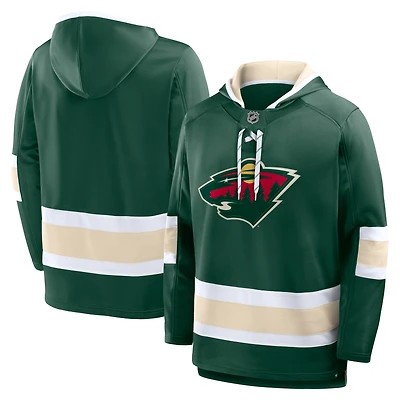 Men's Fanatics Green Minnesota Wild Prime Time Fleece Hoodie