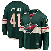 Men's Fanatics Gustav Nyquist Green Minnesota Wild Home Breakaway Jersey