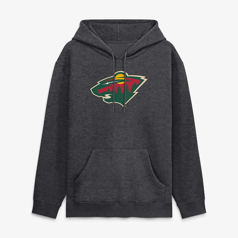 Men's Fanatics Heather Charcoal Minnesota Wild Essential Hoodie