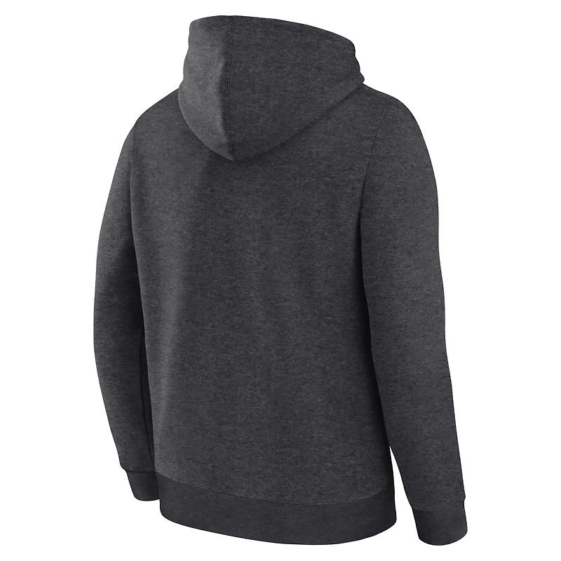 Men's Fanatics Heather Charcoal Minnesota Wild Essential Hoodie