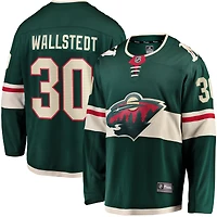 Men's Fanatics Jesper Wallstedt Green Minnesota Wild Home Breakaway Jersey