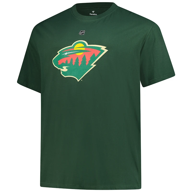 Men's Fanatics Kirill Kaprizov Dark Green Minnesota Wild Big &Tall Name & Number T-Shirt