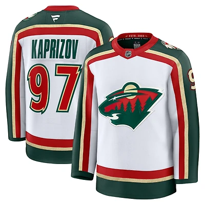 Men's Fanatics Kirill Kaprizov White Minnesota Wild 25th Anniversary Premium Player Jersey