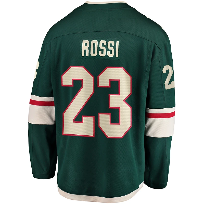 Maillot de joueur domicile vert Marco Rossi Minnesota Wild pour homme (Fanatics)