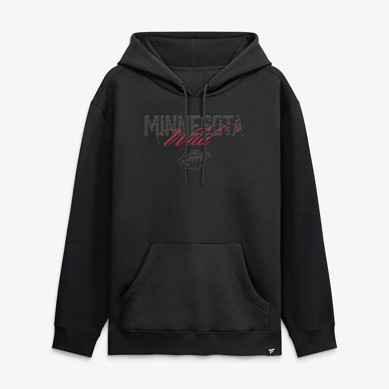 Sweat à capuche noir Fanatics Minnesota Wild pour homme