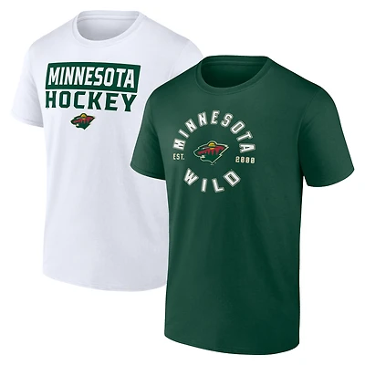 Pack combiné de t-shirts Fanatics Minnesota Wild Serve pour hommes