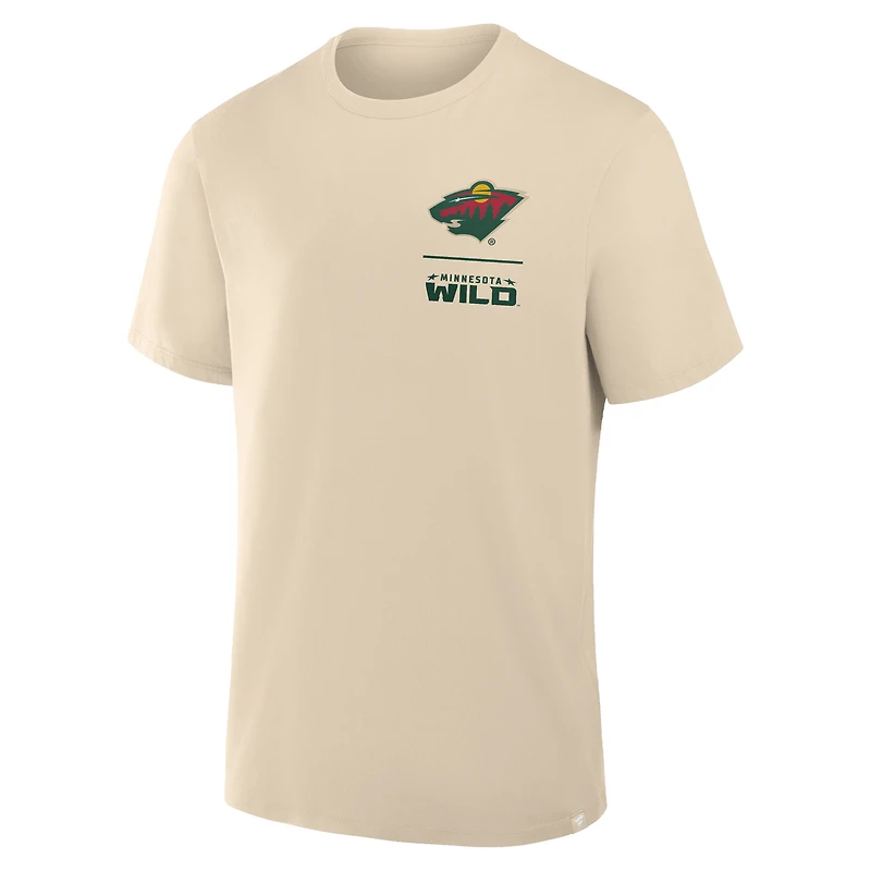 T-shirt Fanatics Natural Minnesota Wild pour homme, Crash The Net Legacy