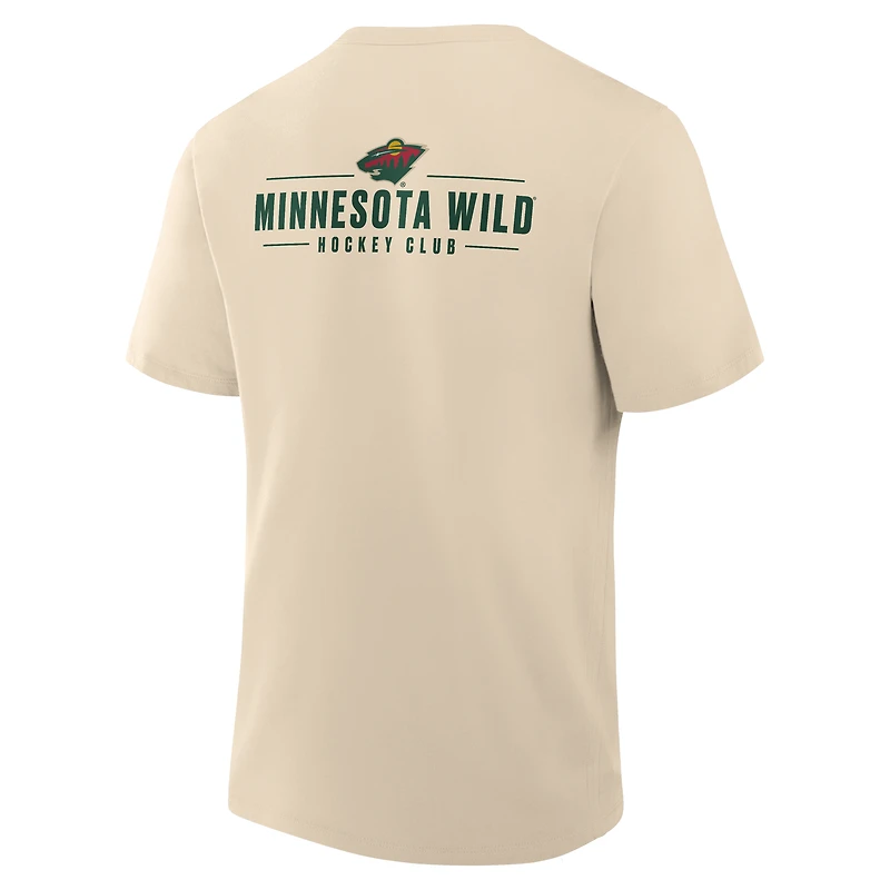T-shirt Fanatics Natural Minnesota Wild pour homme, Crash The Net Legacy