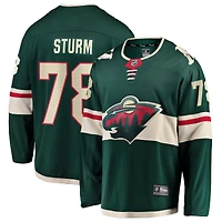 Men's Fanatics Nico Sturm Green Minnesota Wild Home Breakaway Jersey