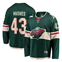 Men's Fanatics Quinn Hughes Green Minnesota Wild Home Breakaway Jersey