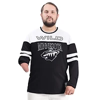 T-shirt à manches longues noir G-III Sports by Carl Banks Minnesota Wild Adaptive Wear Outlast Durene pour homme