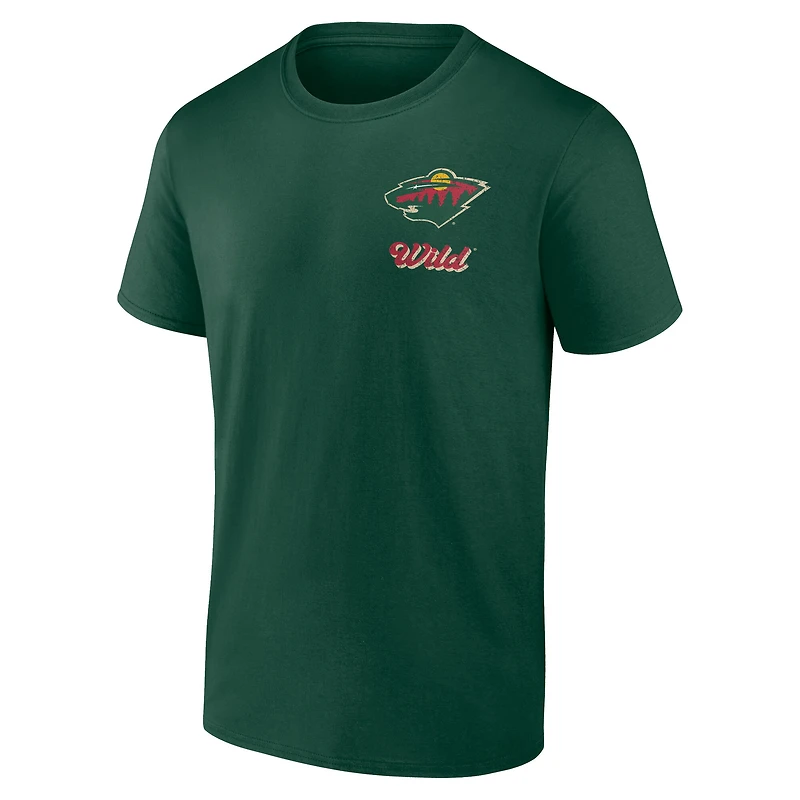 T-shirt vert Minnesota Wild Never Over pour homme