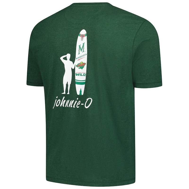 T-shirt Spencer chiné vert Minnesota Wild pour homme de Johnnie-O