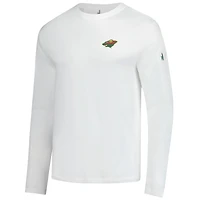 T-shirt à manches longues Adam du Minnesota Wild blanc Johnnie-O pour homme