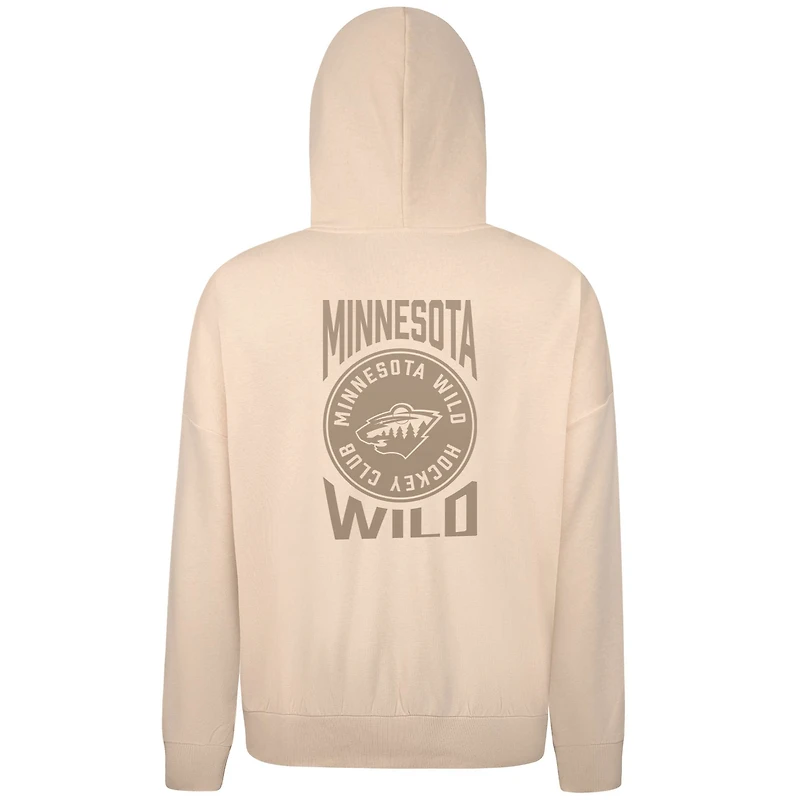 Sweat à capuche enfiler Minnesota Wild Contact Stamp pour homme de couleur crème Levelwear
